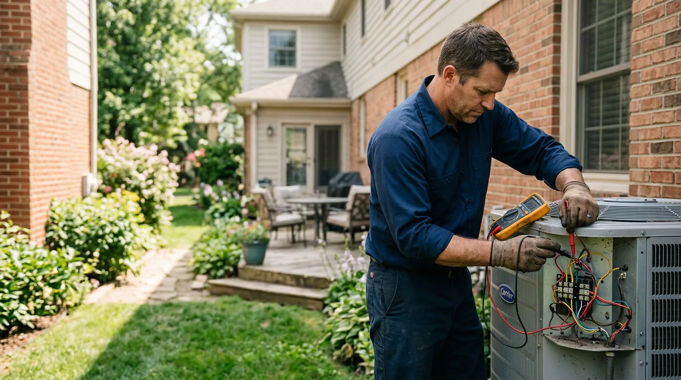 HVAC technician working near Andes, NY